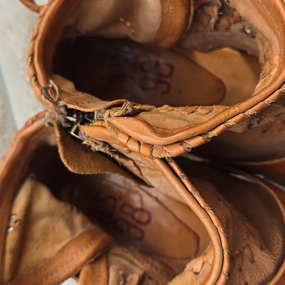 A.S.98 Sundance Cicely Soft Natural Leather Bootie Sandals In Sahara EU 36 - Picture 5 of 10